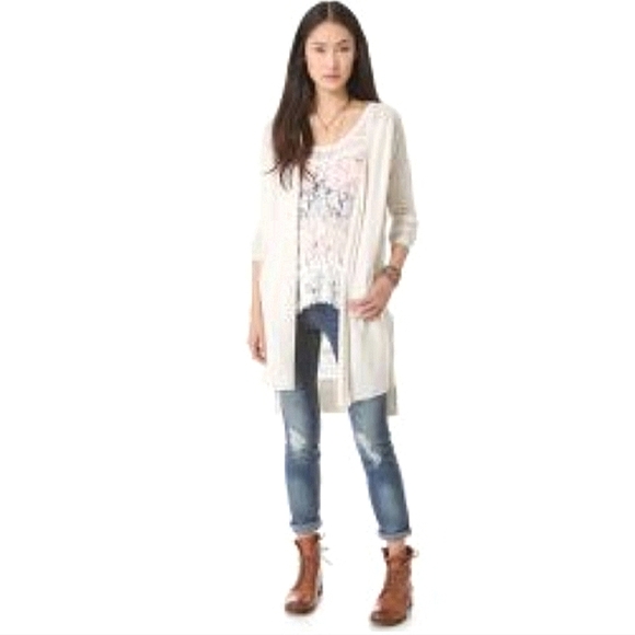 Free People Bell Sleeve Ivory Lace Top - Picture 14 of 15